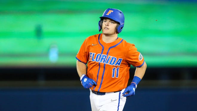 Florida's Nathan Hickey hit a two-run double in the fifth inning Tuesday against Stetson. [File]